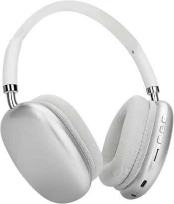 Wireless Bluetooth Over Ear Headphones Up to 28H Battery Life Headset with Microphone Gym Overhead Headphones Compatible with iOS & Android Mobile Phones, Computers, Laptop (Sliver)