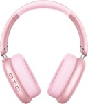 Wireless Over Ear Headphones, Noise Canceling Bluetooth 5.3 Headphones with Microphones,Hi-Res Audio,48H Playtime,Foldable,Breathable Soft Earpads for iOS/Android/Samsung/PC-Pink