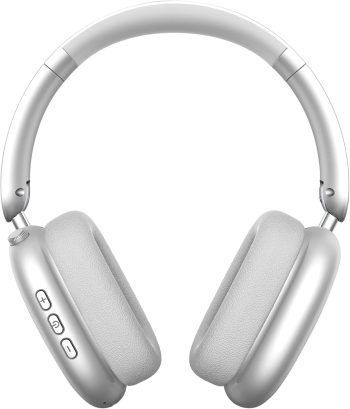Wireless Over Ear Headphones, Noise Canceling Bluetooth 5.3 Headphones with Microphones,Hi-Res Audio,48H Playtime,Foldable,Breathable Soft Earpads for iOS/Android/Samsung/PC-Silver